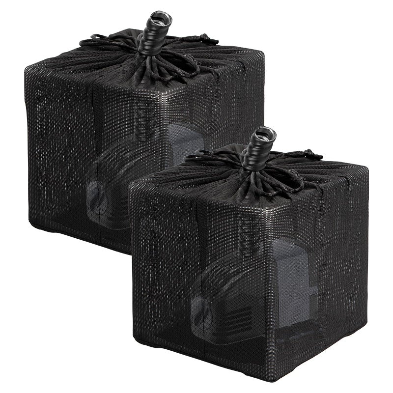 Fineday Pond Filter, Anti-Clogging Cube Outdoor Mesh Water Pump Barrier Bag Box Basket (7"" x 2 Pack) - Image 1